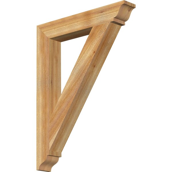 Ekena Millwork Traditional Traditional Rough Sawn Bracket, Western Red Cedar, 4"W x 26"D x 34"H BKT04X26X34TRA01RWR - main
